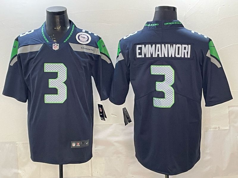 Men 2026 Seattle Seahawks #3 Emmanwori Blue Nike Limited NFL Jersey 02
